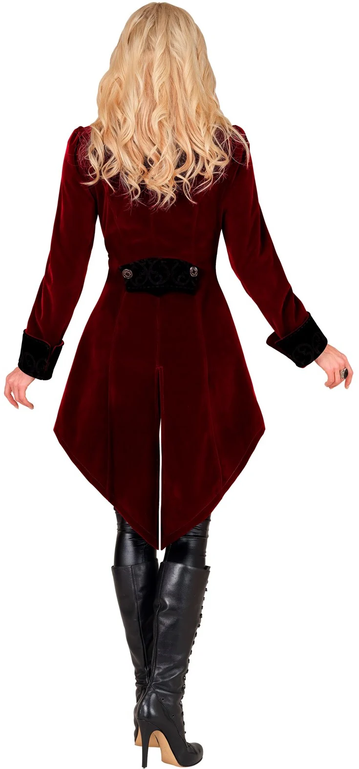 Giacca Gotica di Velluto Rosso Bordeaux per Donna - immagine 5