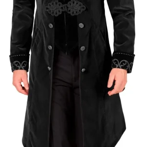Giacca Gotica di Velluto Nero per Uomo