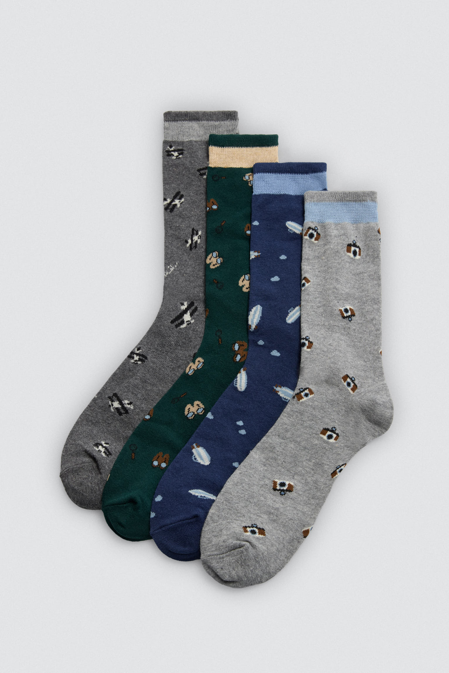 Confezione da 4 calzini alti stampati - immagine 2