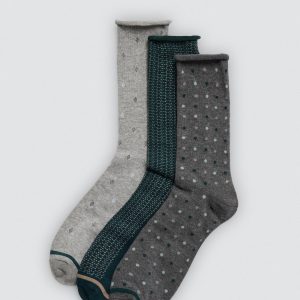 Confezione da 3 calzini alti senza risvolto stampati