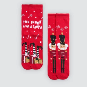 Confezione da 2 calzini natalizi da uomo