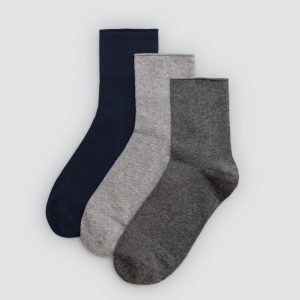 Confezione da 3 calzini alti fino al ginocchio, semplici e multicolori
