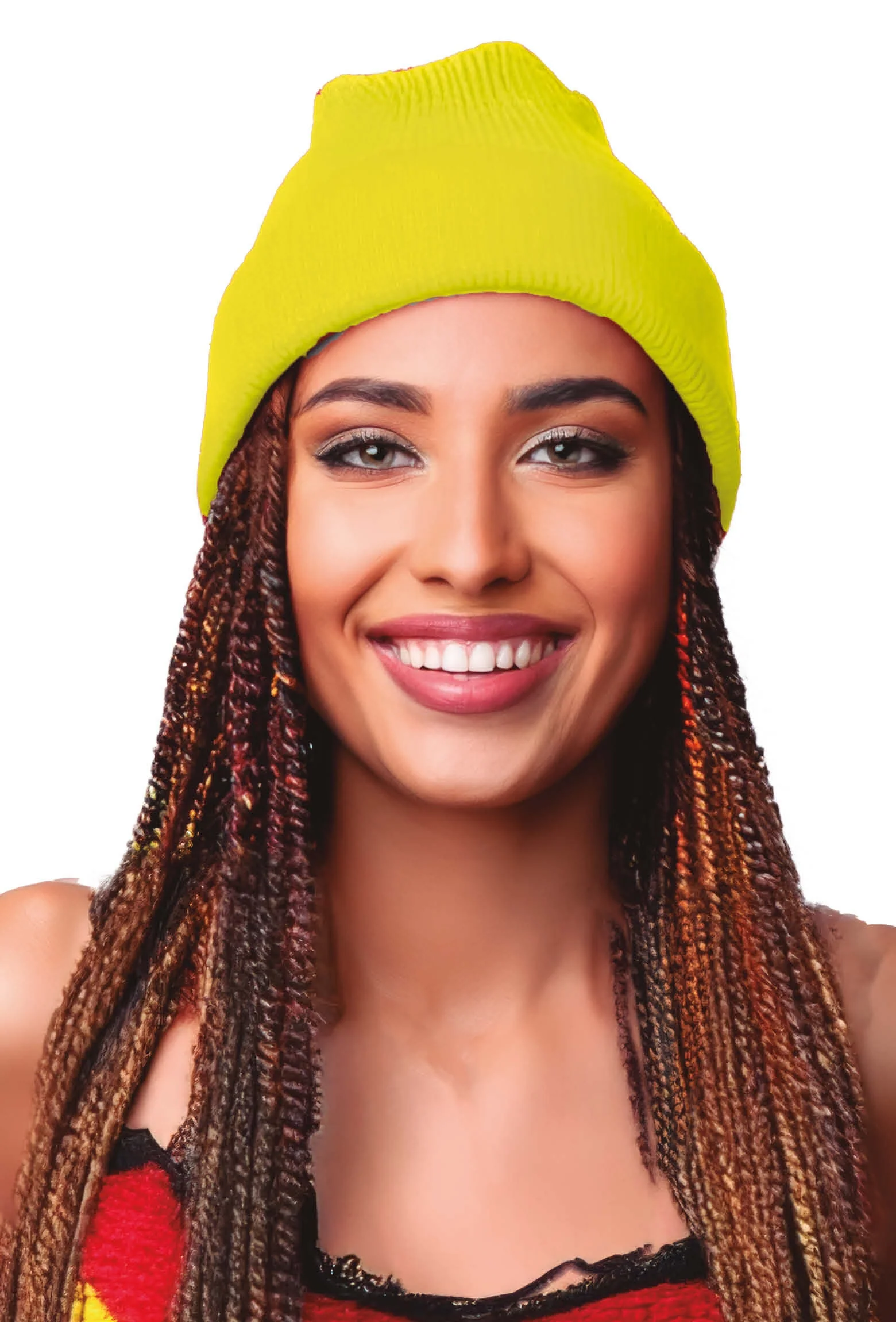 Cappello Giallo Neon Tipo Lana - immagine 3