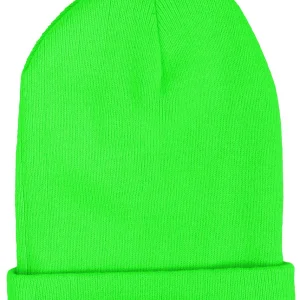 Gorro Verde Neón Tipo Lana