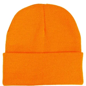 Gorro Naranja Neón Tipo Lana