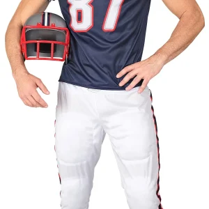 Costume da Quarterback di Football Americano Blu per Uomo