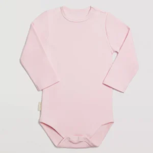 Body basic per neonato rosa a maniche lunghe