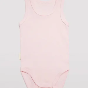 Body basic per bebè con spalline larghe rosa