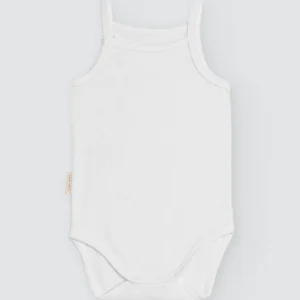 Body basic per bebè con spalline sottili bianche