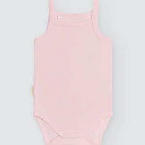 Body basic per bebè con spalline sottili rosa
