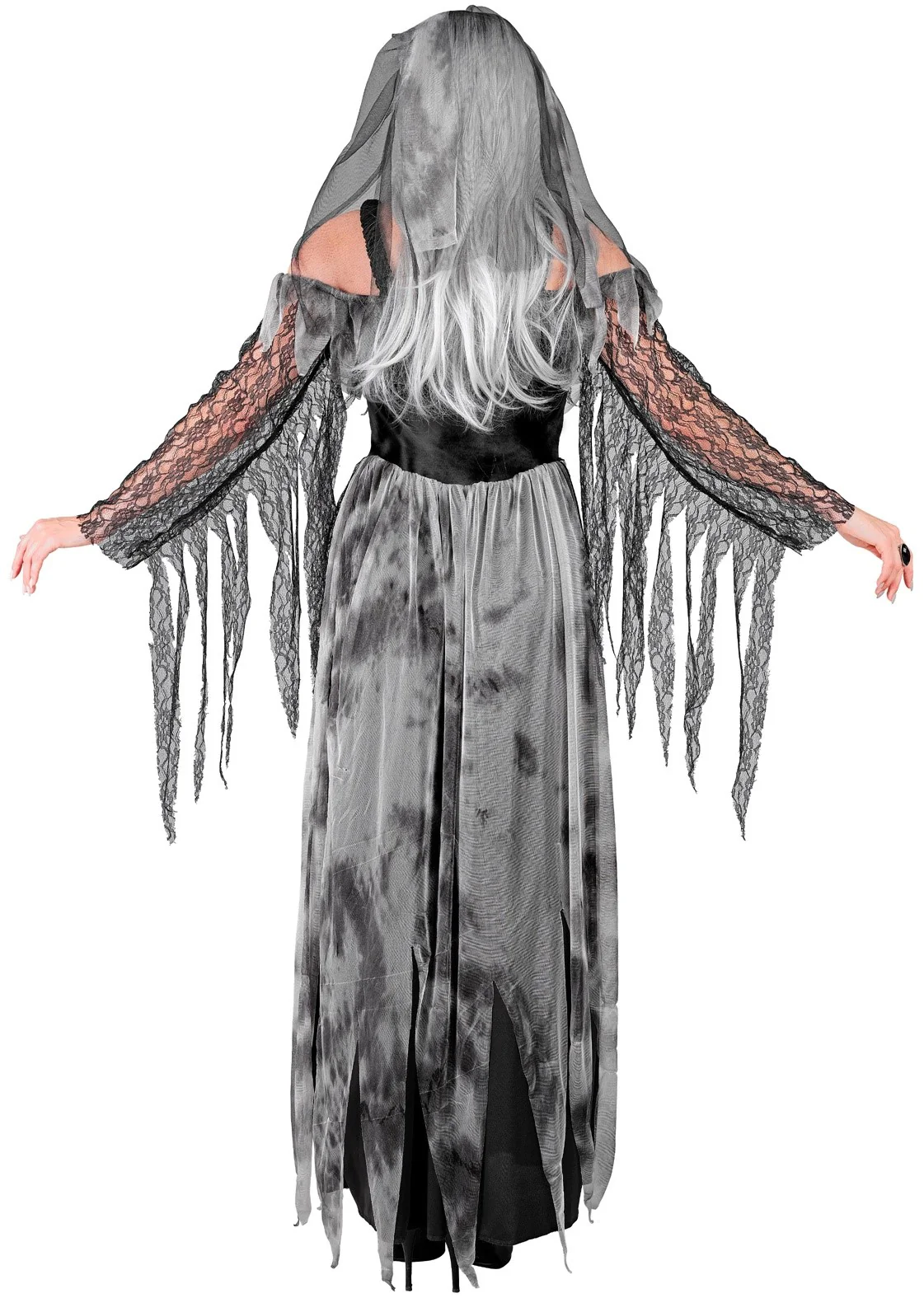 Costume da Sposa Cadavere Oscura per Donna - immagine 3