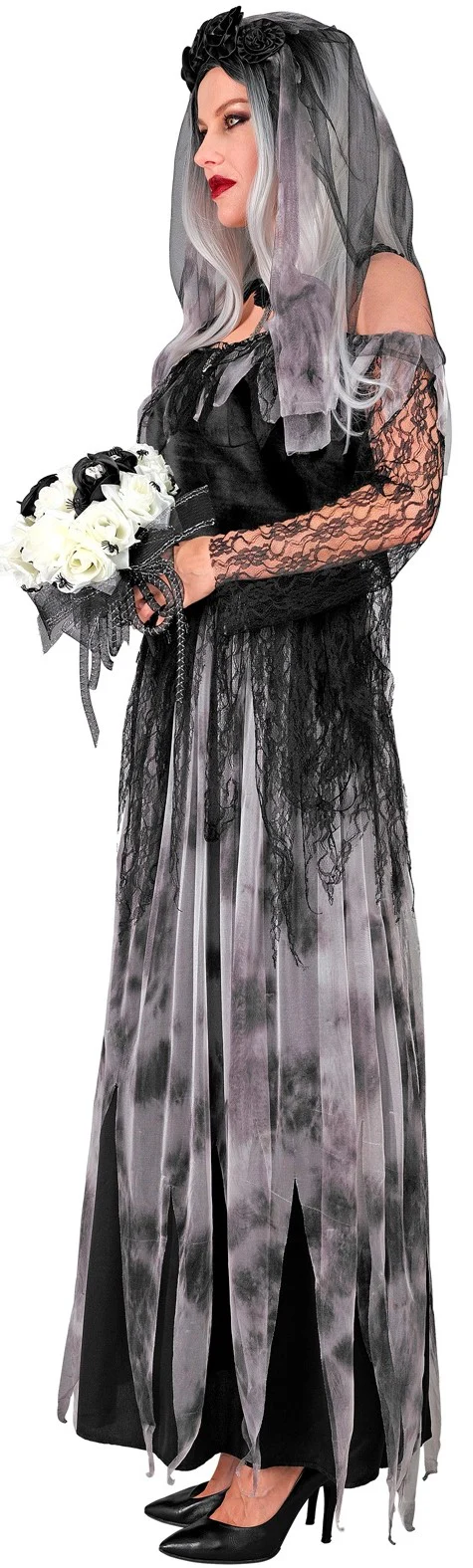 Costume da Sposa Cadavere Oscura per Donna - immagine 4