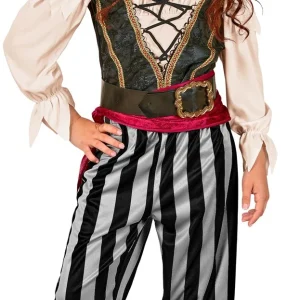 Costume da Capitano Pirata con Cappello per Bambina