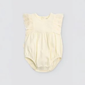 Tutina per neonato senza maniche con dettagli a balze