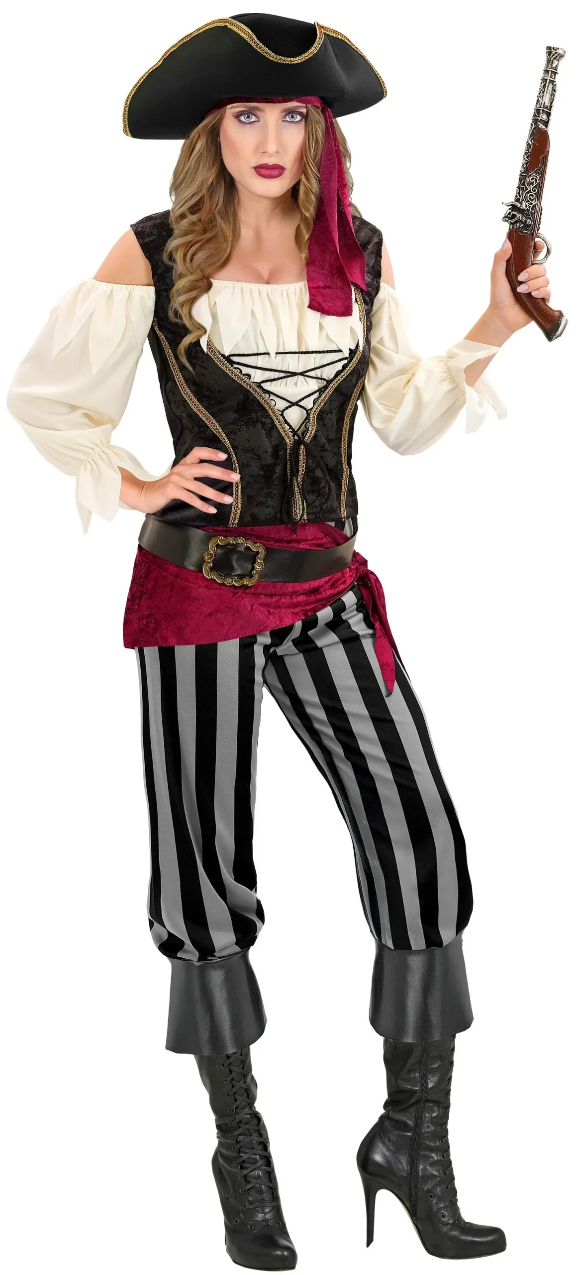 Costume da Capitano Pirata con Cappello per Donna - immagine 5