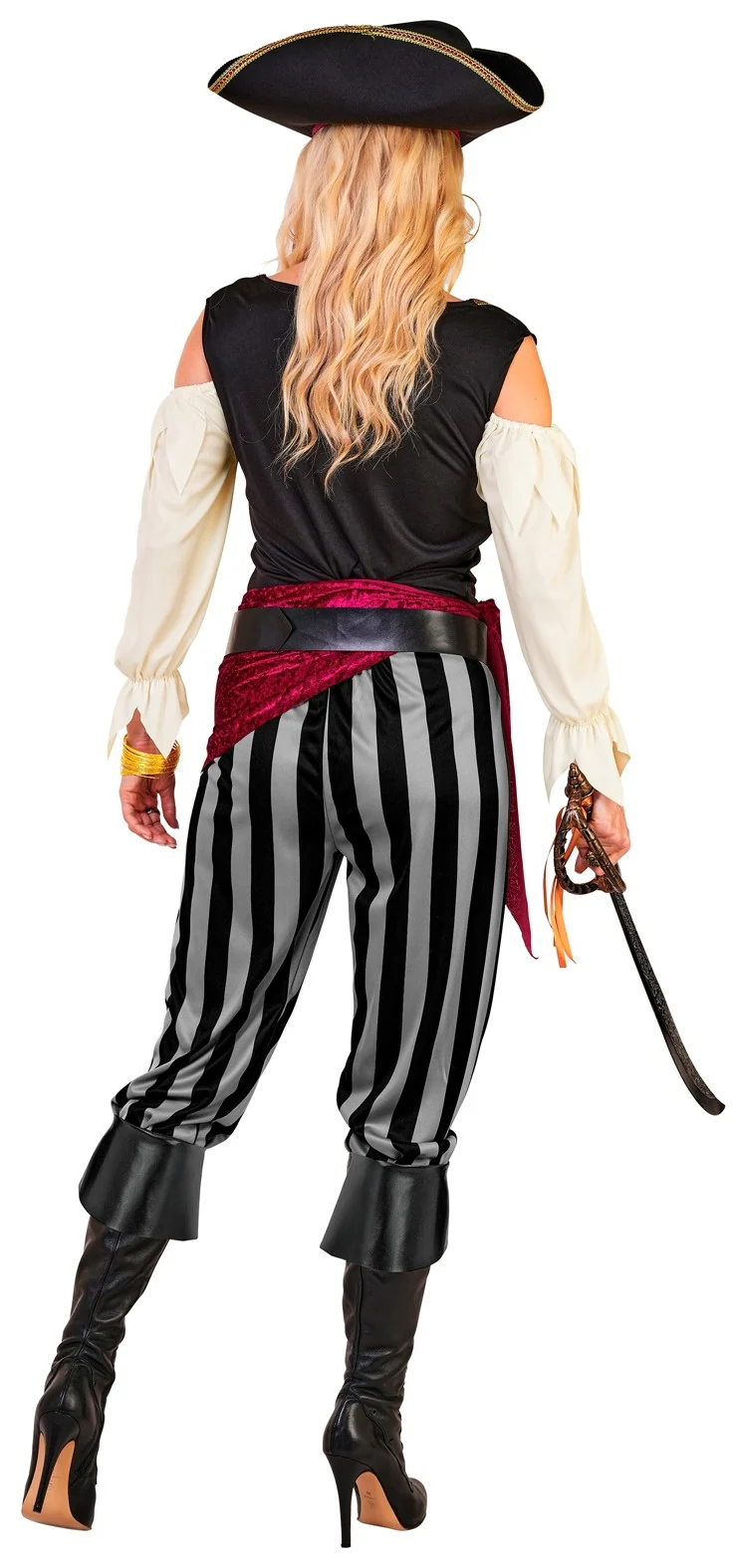 Costume da Capitano Pirata con Cappello per Donna - immagine 6