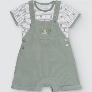 Set t-shirt a maniche corte e tutina Crocodino per neonato