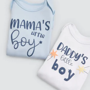 Confezione da 2 body a maniche lunghe per neonati: Mama's Boy e Daddy's Boy