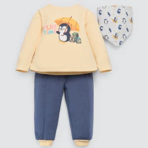 Set per neonati da 3 pezzi con pinguino