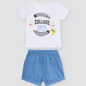 Completo college a maniche corte per neonato