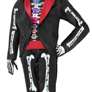 Costume di Catrín Messicano con Maschera per Bambino