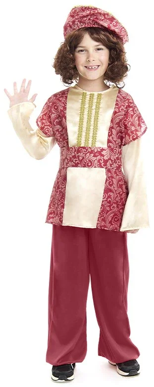 Costume di Paggio del Re Gaspar Rosso per Bambino - immagine 2