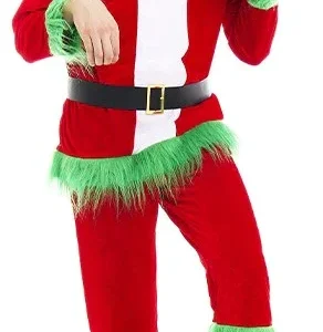 Costume da Grinch con Capelli Verdi per Uomo