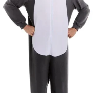 Costume da Lupo Affamato Grigio per Adulto