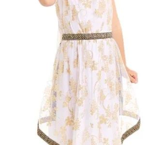 Costume da Dea Greca con Mantello per Bambina