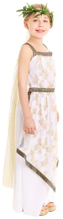 Costume da Dea Greca con Mantello per Bambina - immagine 4
