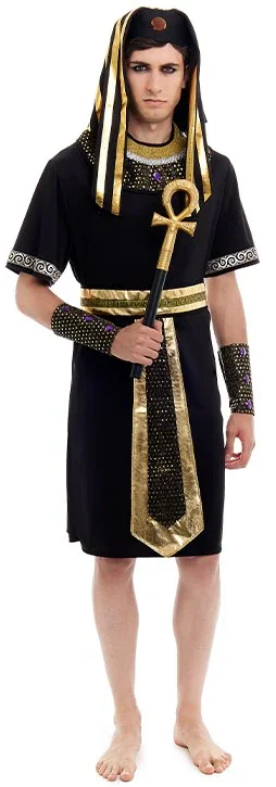 Costume da Faraone del Nilo Nero per Uomo - immagine 2