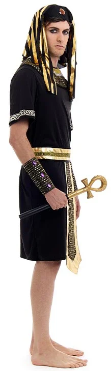 Costume da Faraone del Nilo Nero per Uomo - immagine 4