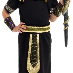 Costume da Faraone del Nilo Nero per Bambino