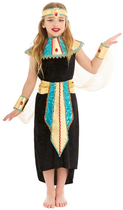 Costume di Faraona del Nilo Nero per Bambina