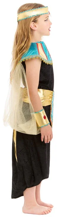 Costume di Faraona del Nilo Nero per Bambina - immagine 3