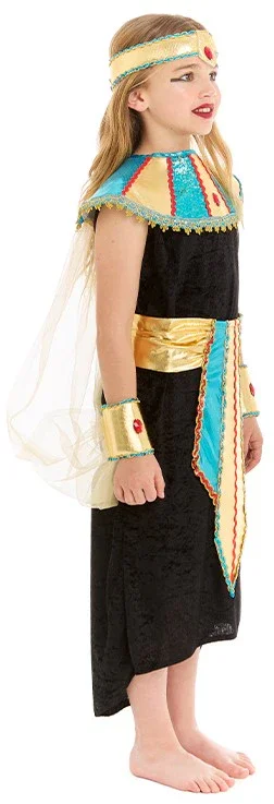 Costume di Faraona del Nilo Nero per Bambina - immagine 4