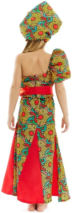 Costume da Africana con Stampa Floreale per Bambina - immagine 3