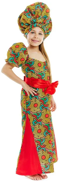 Costume da Africana con Stampa Floreale per Bambina - immagine 4