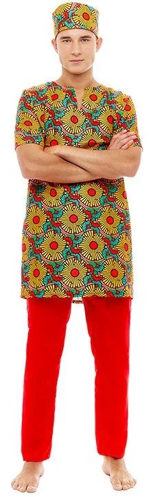Costume africano con stampa floreale per uomo - immagine 2