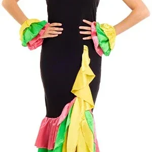 Costume da Rumbera Nero per Donna