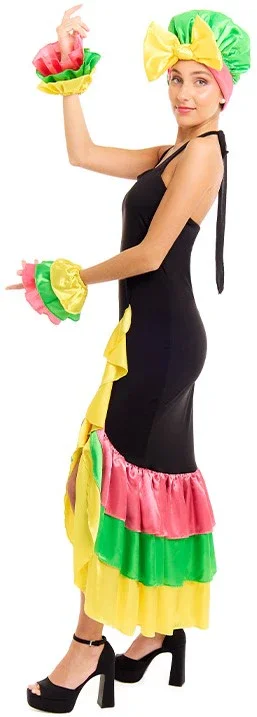 Costume da Rumbera Nero per Donna - immagine 4