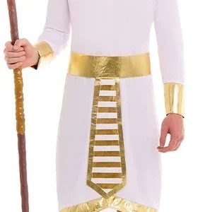 Costume di Faraone Egiziano Bianco per Uomo