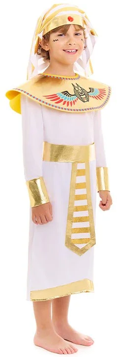Costume di Faraone Egiziano Bianco per Bambino - immagine 4
