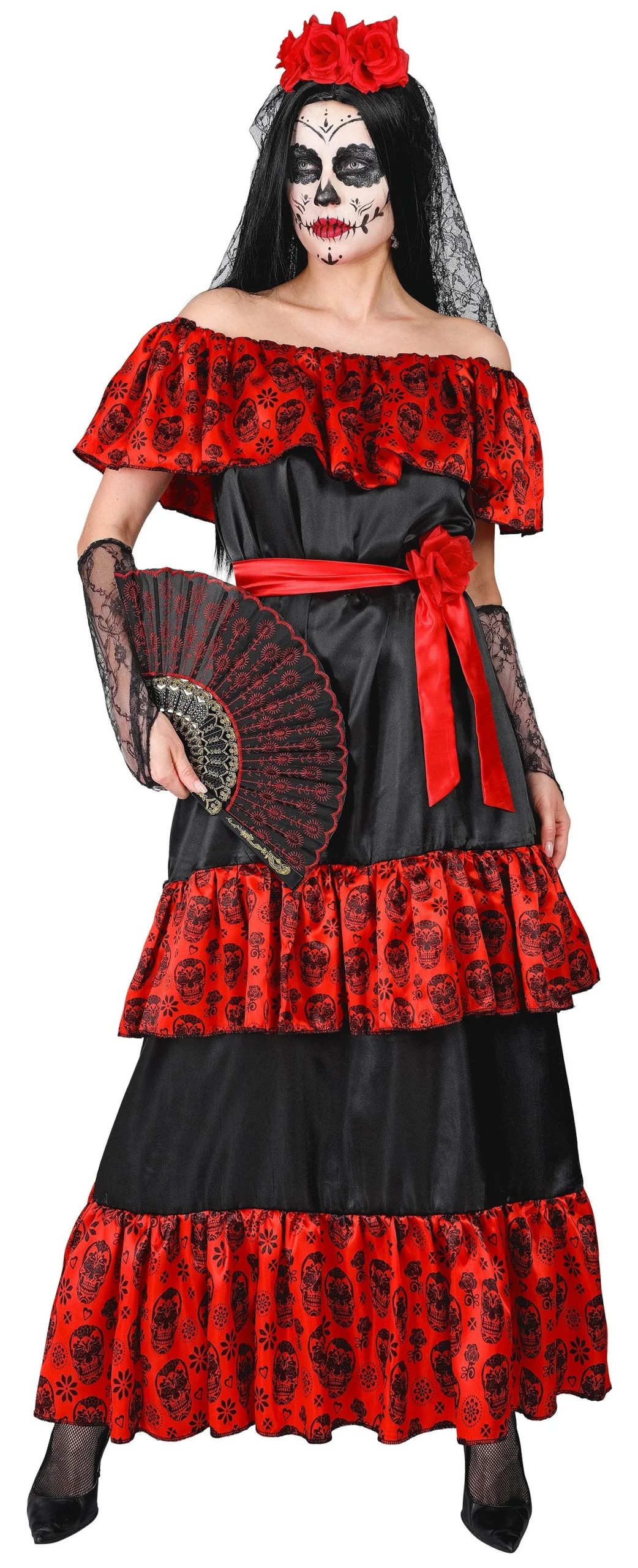 Costume di Catrina Messicana Elegante per Donna - immagine 4