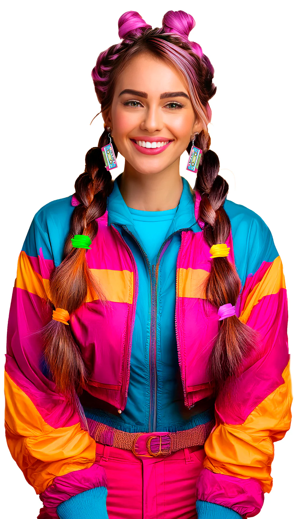 Orecchini Anni 90 di Cassette Multicolore - immagine 4