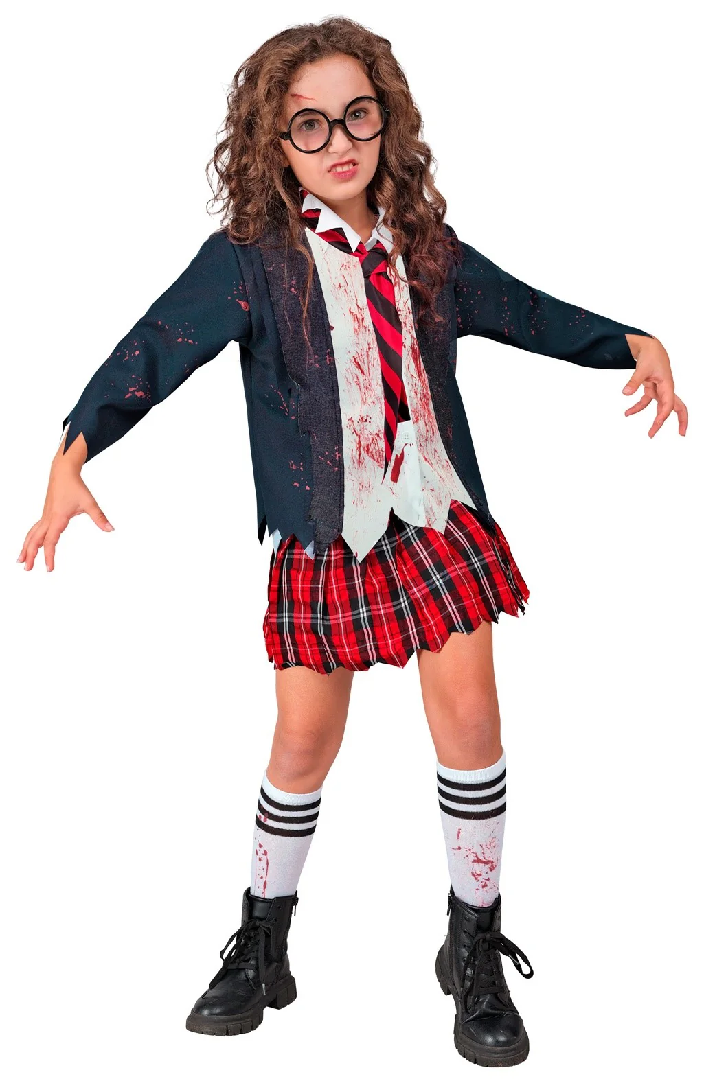 Costume da Studente Zombie per Bambina - immagine 4