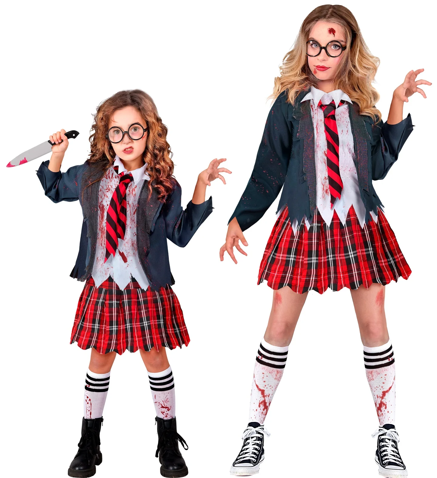 Costume da Studente Zombie per Bambina - immagine 2