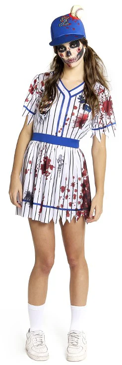 Costume da Giocatrice di Baseball Zombie per Donna - immagine 2
