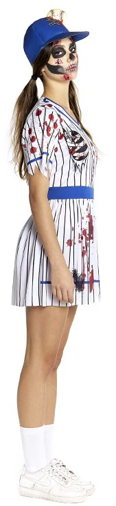 Costume da Giocatrice di Baseball Zombie per Donna - immagine 4