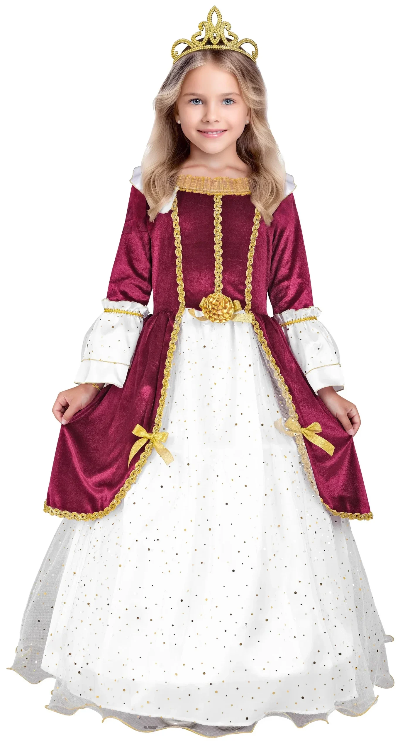 Costume da Principessa Medievale Elegante per Bambina - immagine 4
